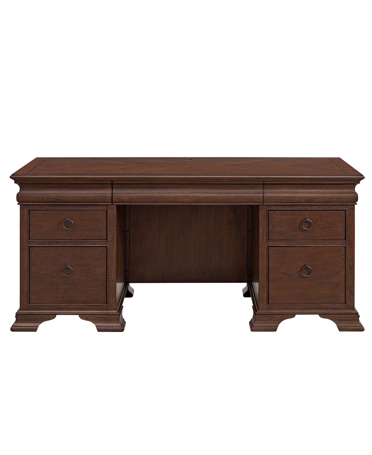 Macy's Nelman 30.5" Wood Executive Desk In Brown