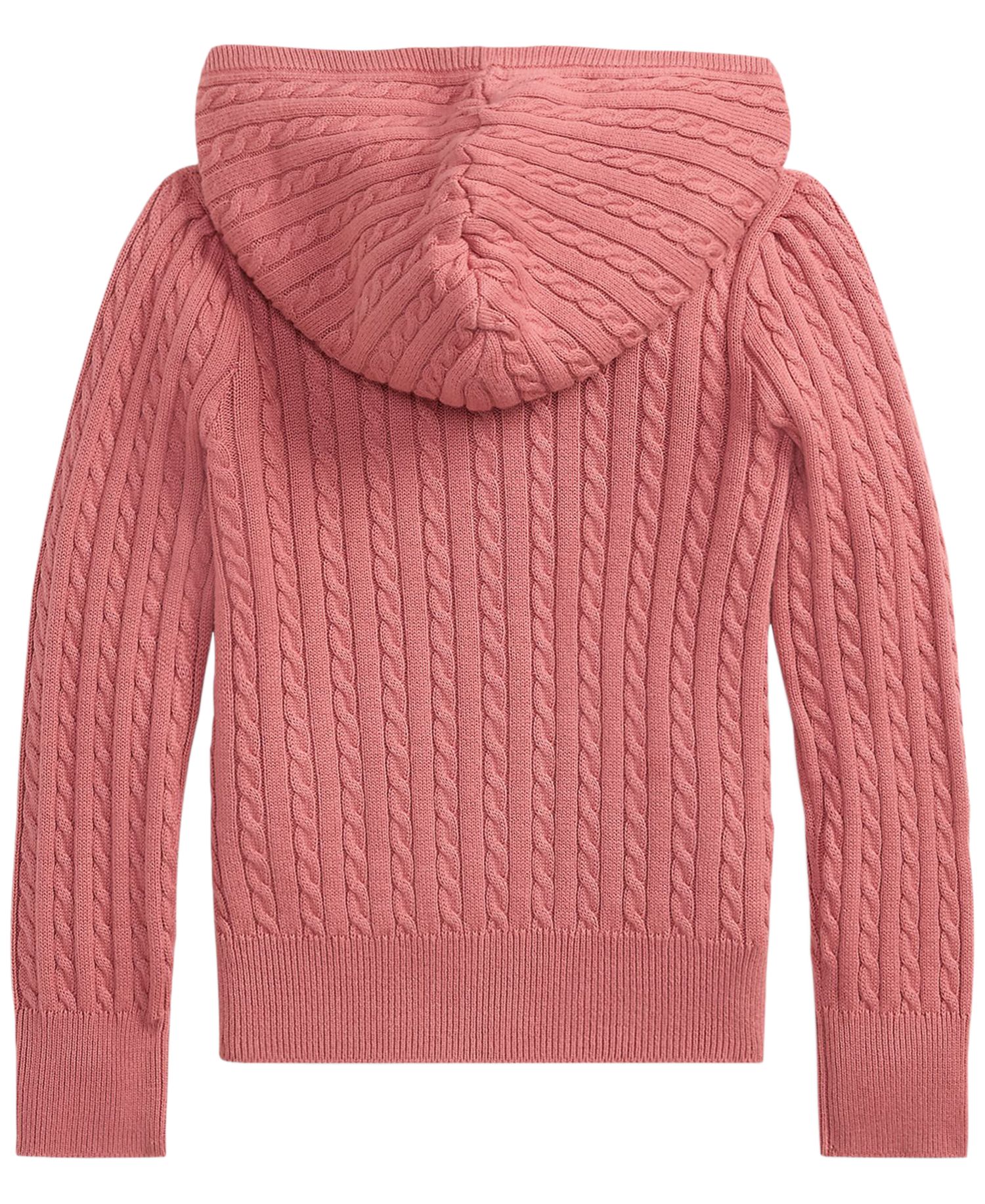 Girls 2T-6X Mini-Cable Cotton Full-Zip Hoodie