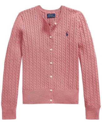 Polo Ralph Lauren Girls' 7-16 Mini-Cable Cardigan - Macy's