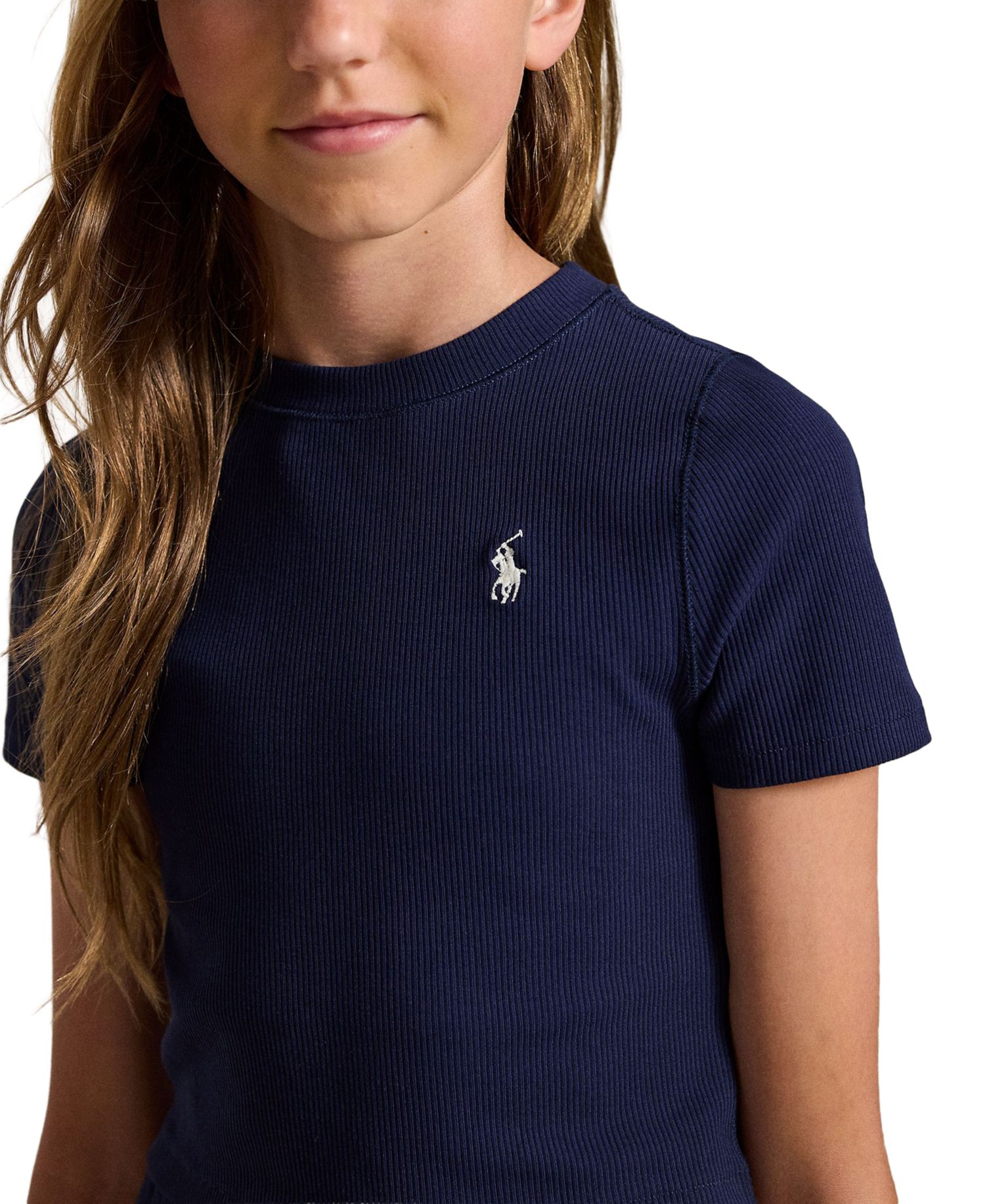Girls' 7-16 Ribbed Boxy T-Shirt