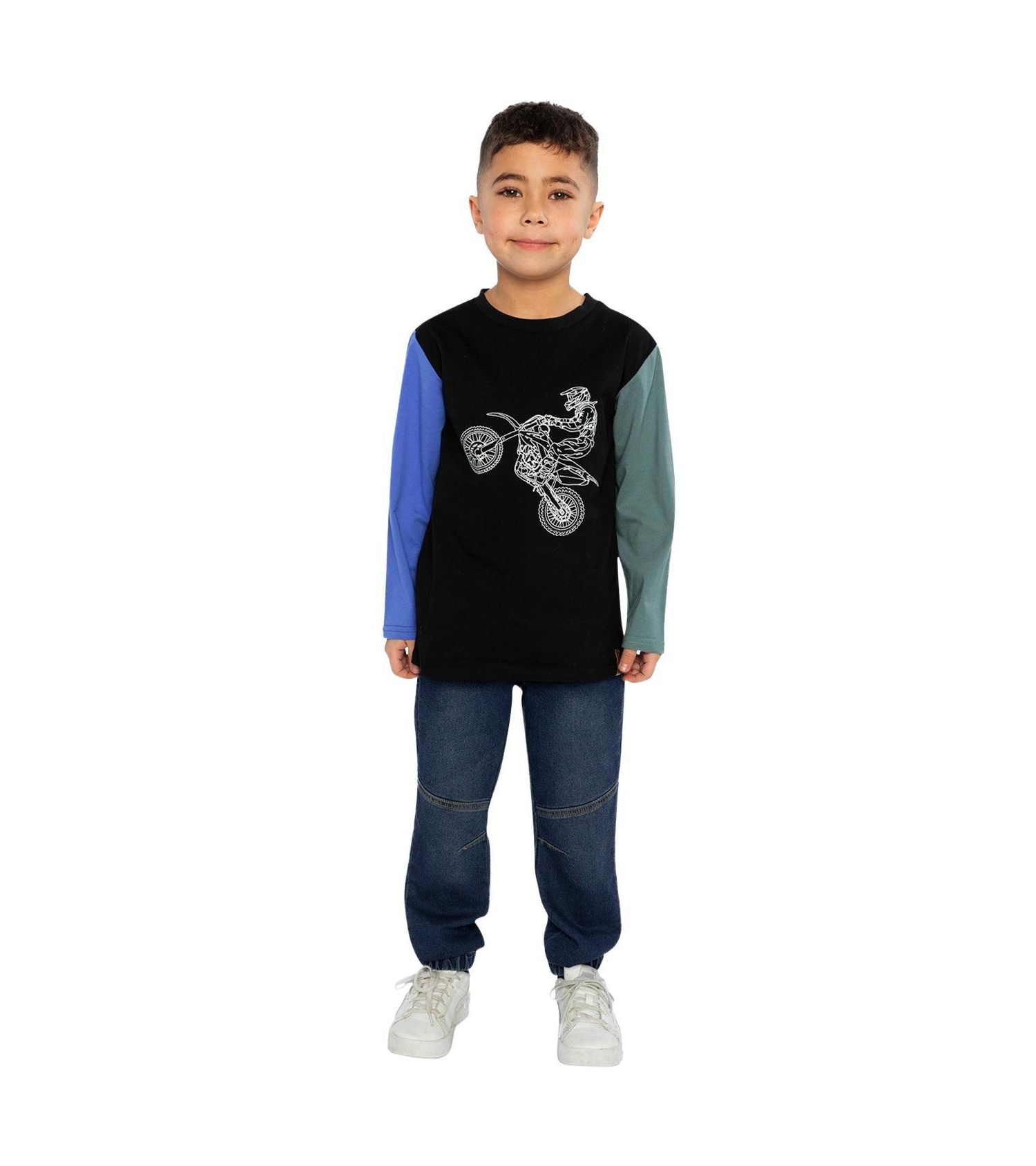 Little and Big Boy 6-12 Long Sleeve T-Shirt