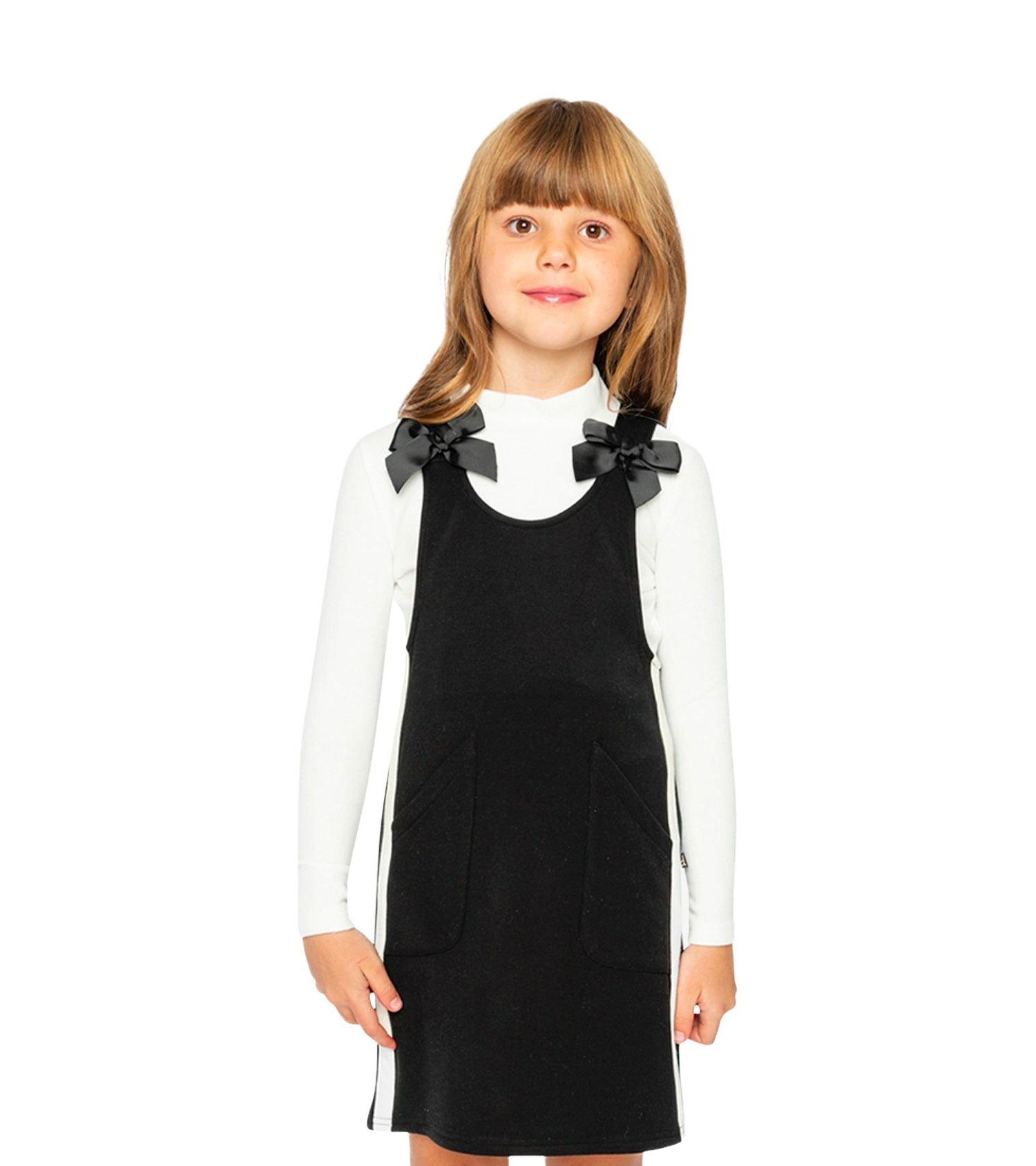Big Girls 6-14 Brushed Rib Mock Neck Top