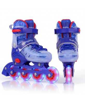 Kids Inline Skates for Boys Girls, Adjustable Illuminating Roller Skates