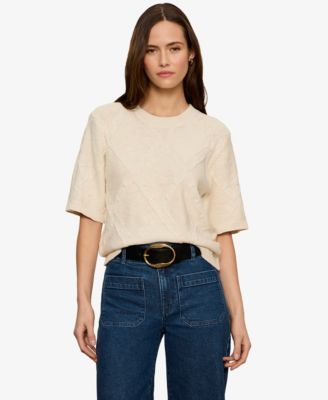 Petite Diamond Stitch Sweater T-Shirt