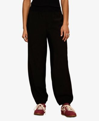 Petite Micro Wide-Leg Balloon Pants