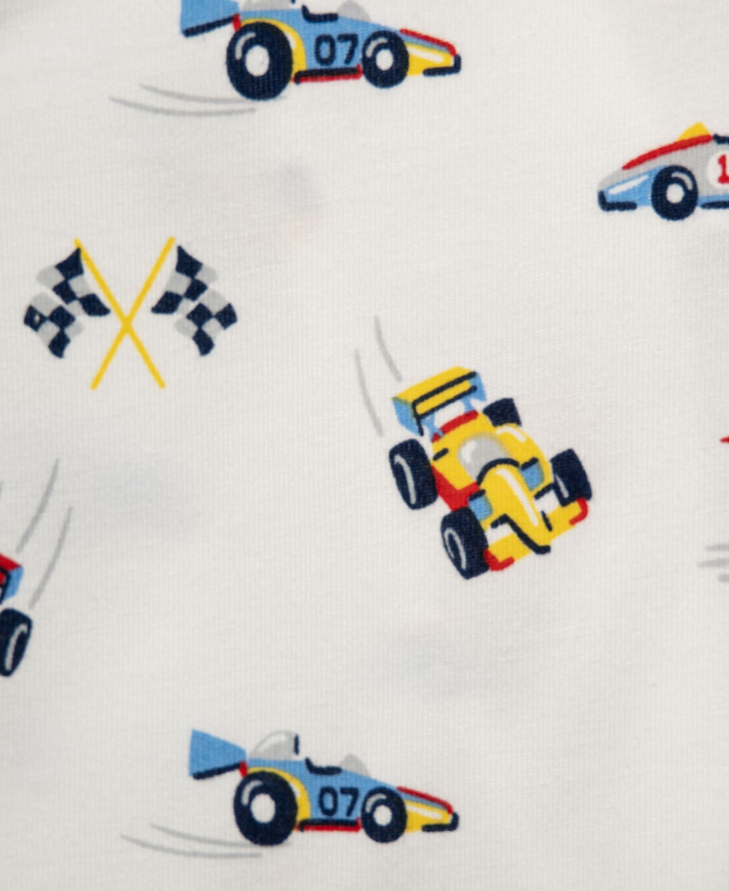 Комплект Little Me Grand Prix Cars Long-Sleeve Bodysuit and Pants, 3-Piece Set для мальчиков-малышей, цвет: Белый / Синий — фото 5