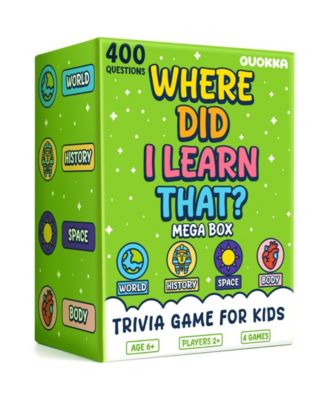 Trivia Games for Kids - Fun Card Game for Family Game Night - Educational Trivia Cards for Kids, Family and Adults