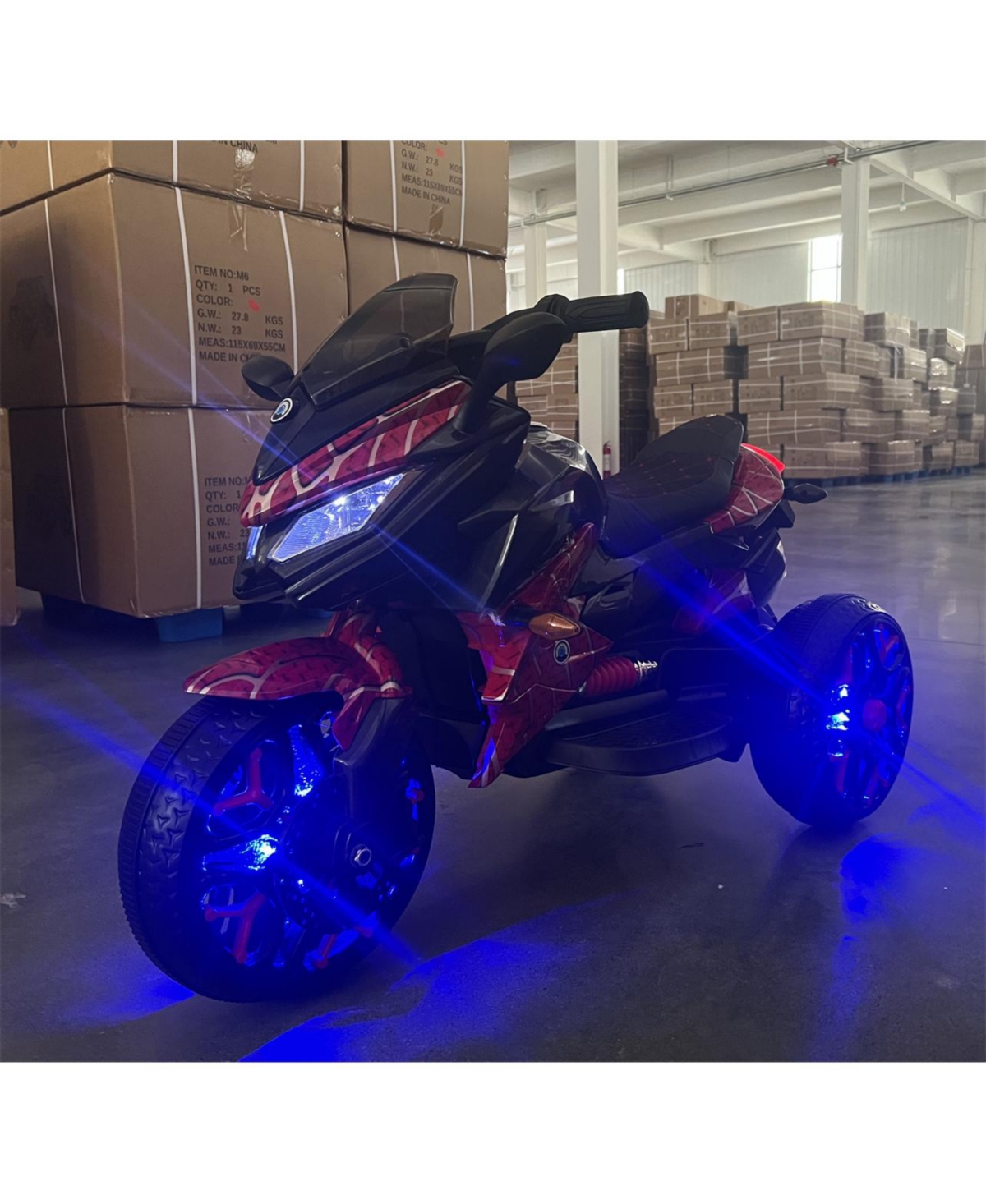Yobtop Kids Electric Motorcycle 12V - Training Wheels Ride On Toy, Manual Throttle, Drive By Hand, Electric Car for Boys Girls 3-6 Years Old