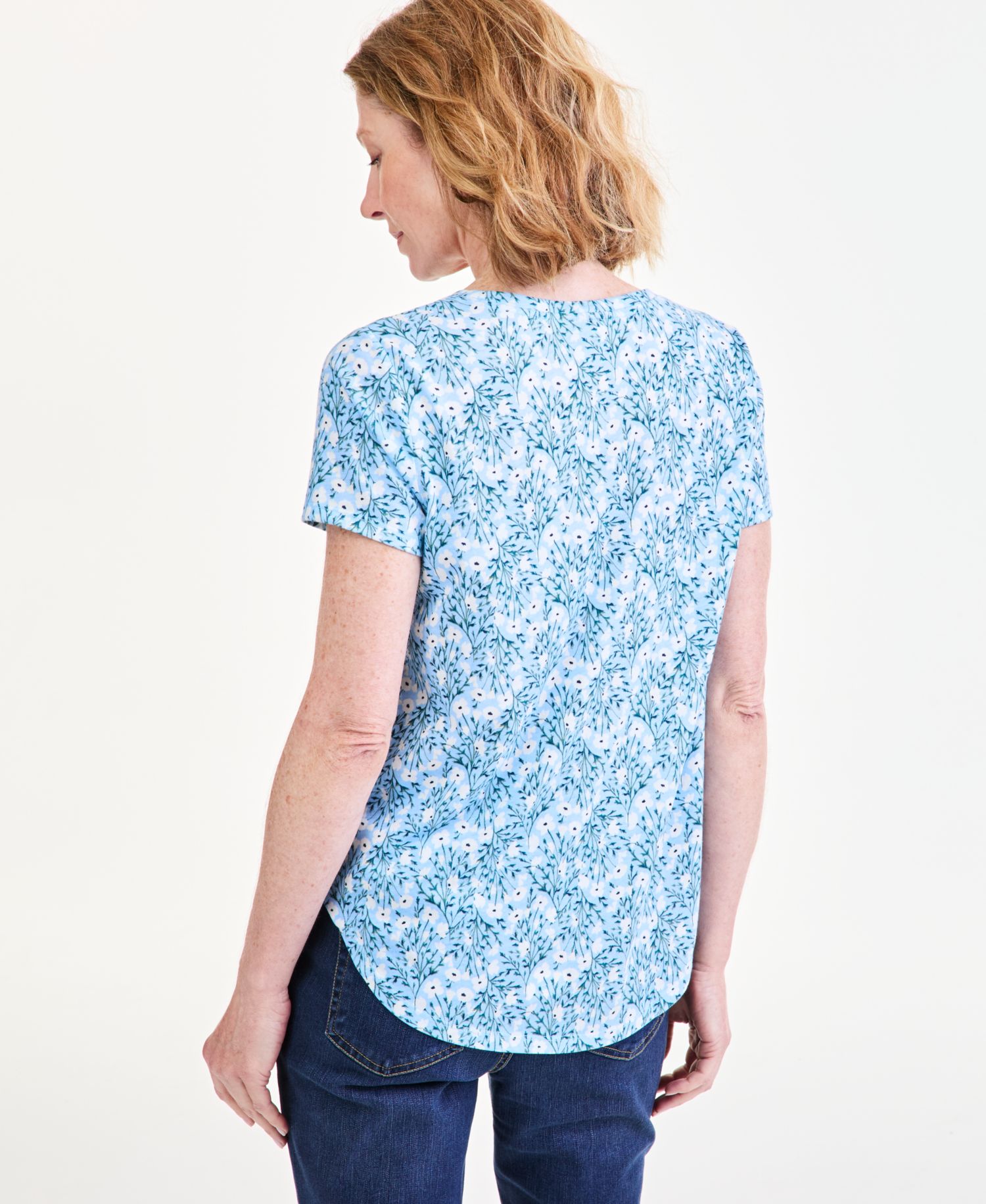 Petite Printed Short-Sleeve Crewneck Tee
