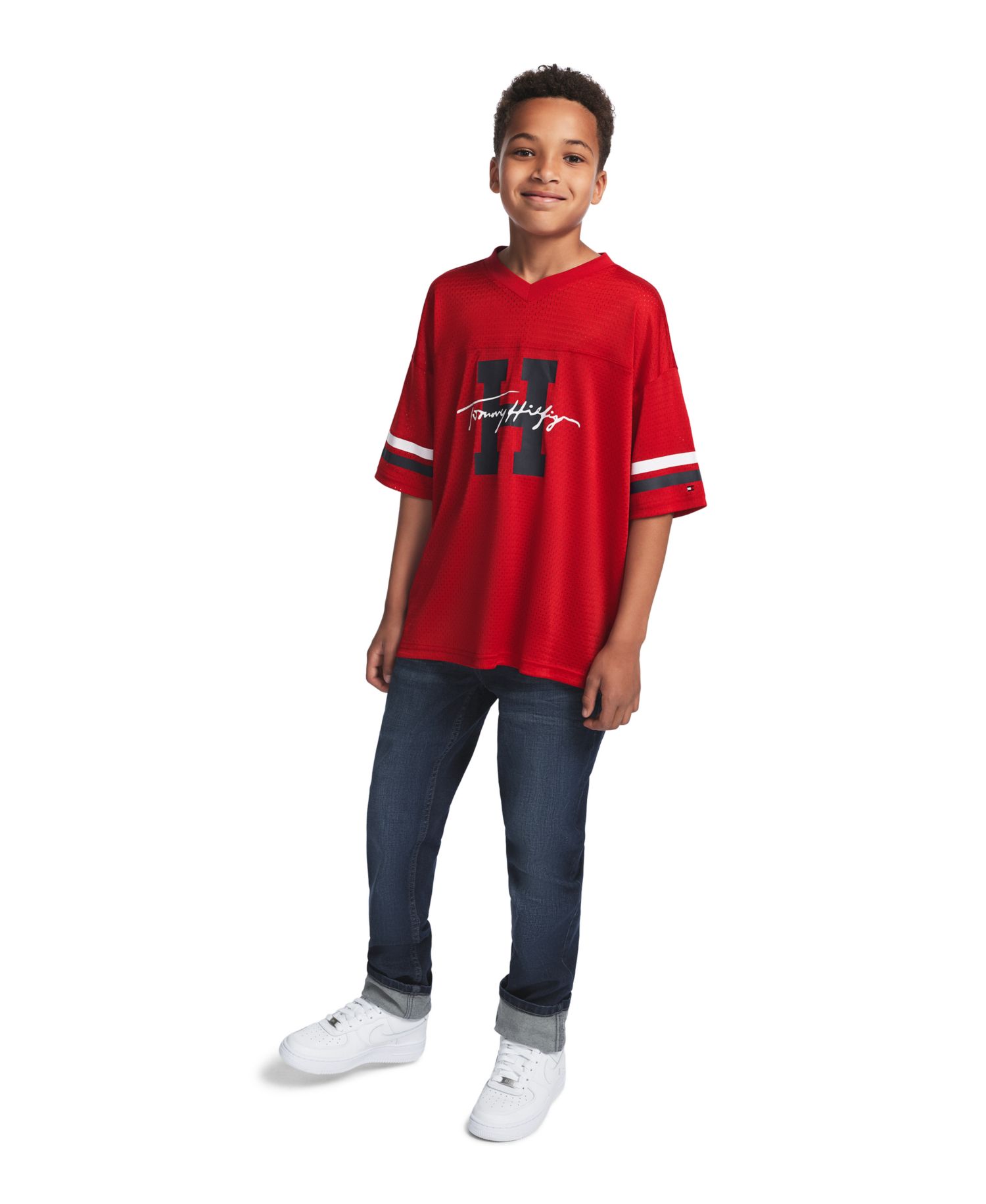 Boys' 8-20 Logo Mesh Jersey T-Shirt