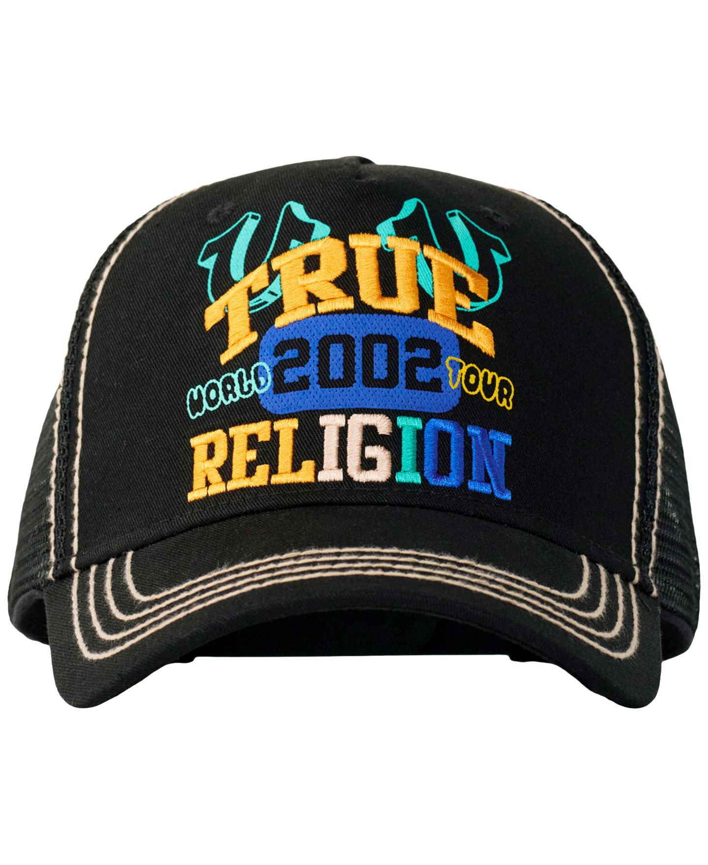 Мужская кепка True Religion World Tour Trucker Hat, цвет: Угольно-чёрный — фото 3