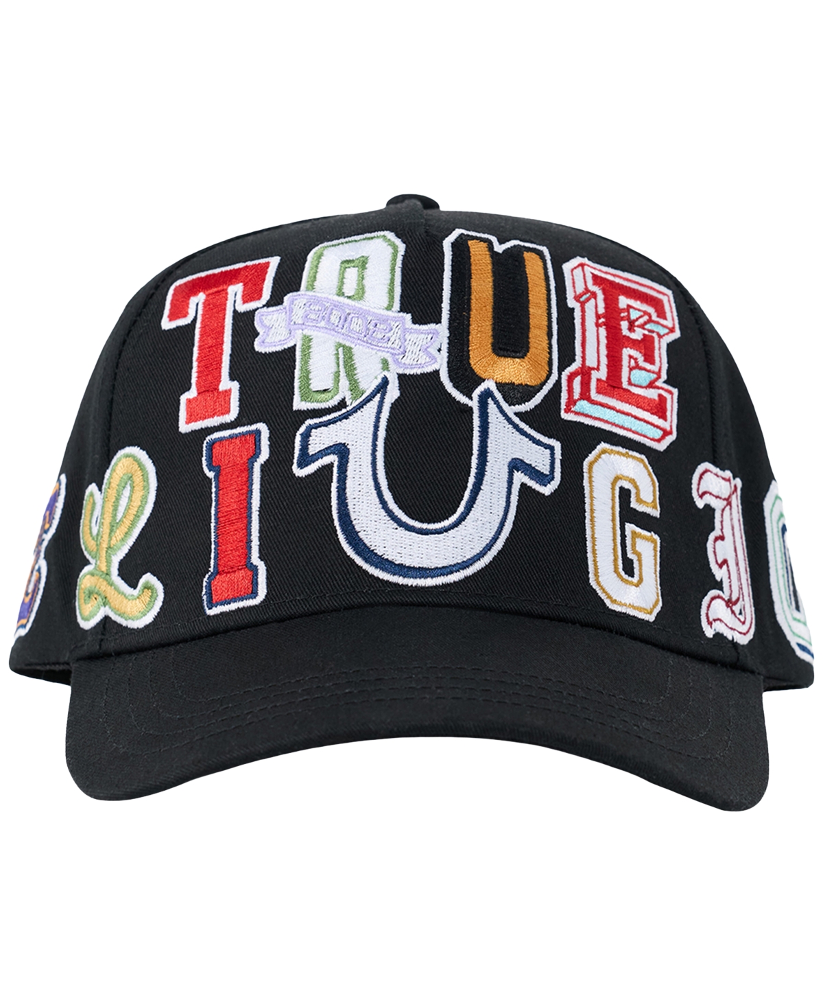 True Religion Men's Bold Logo Horseshoe Baseball Hat