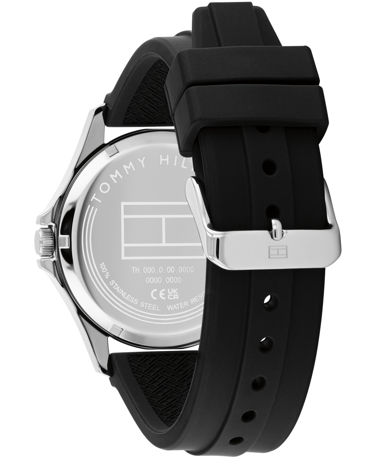 Tommy Hilfiger Men's Quartz Black Silicone Strap Watch 42mm