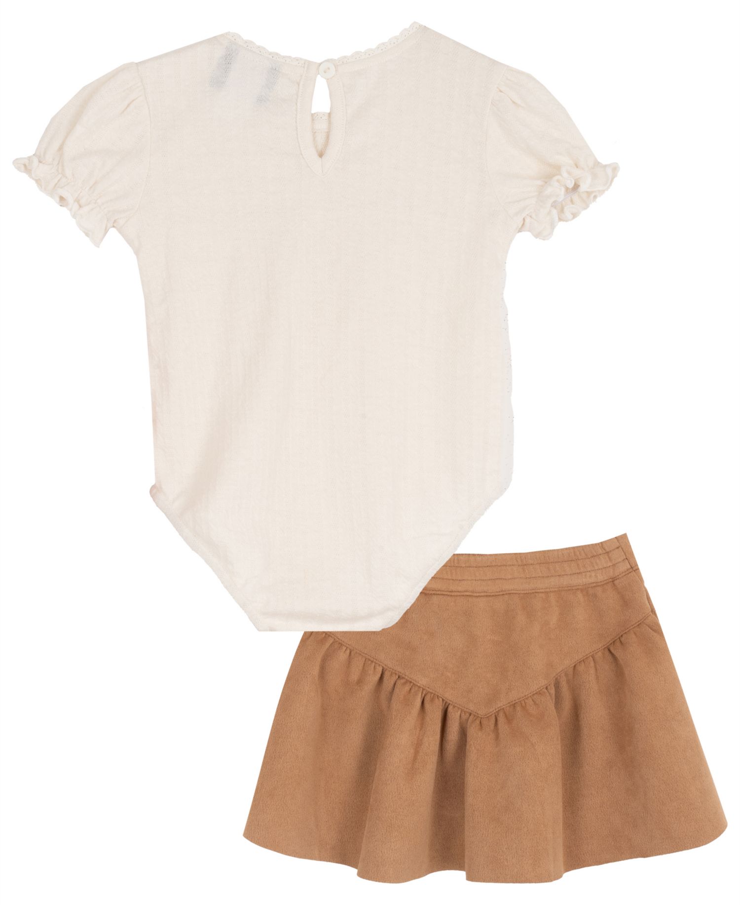 Baby Girls' Short-Sleeve Bodysuit and Skirt, 2-Piece Set