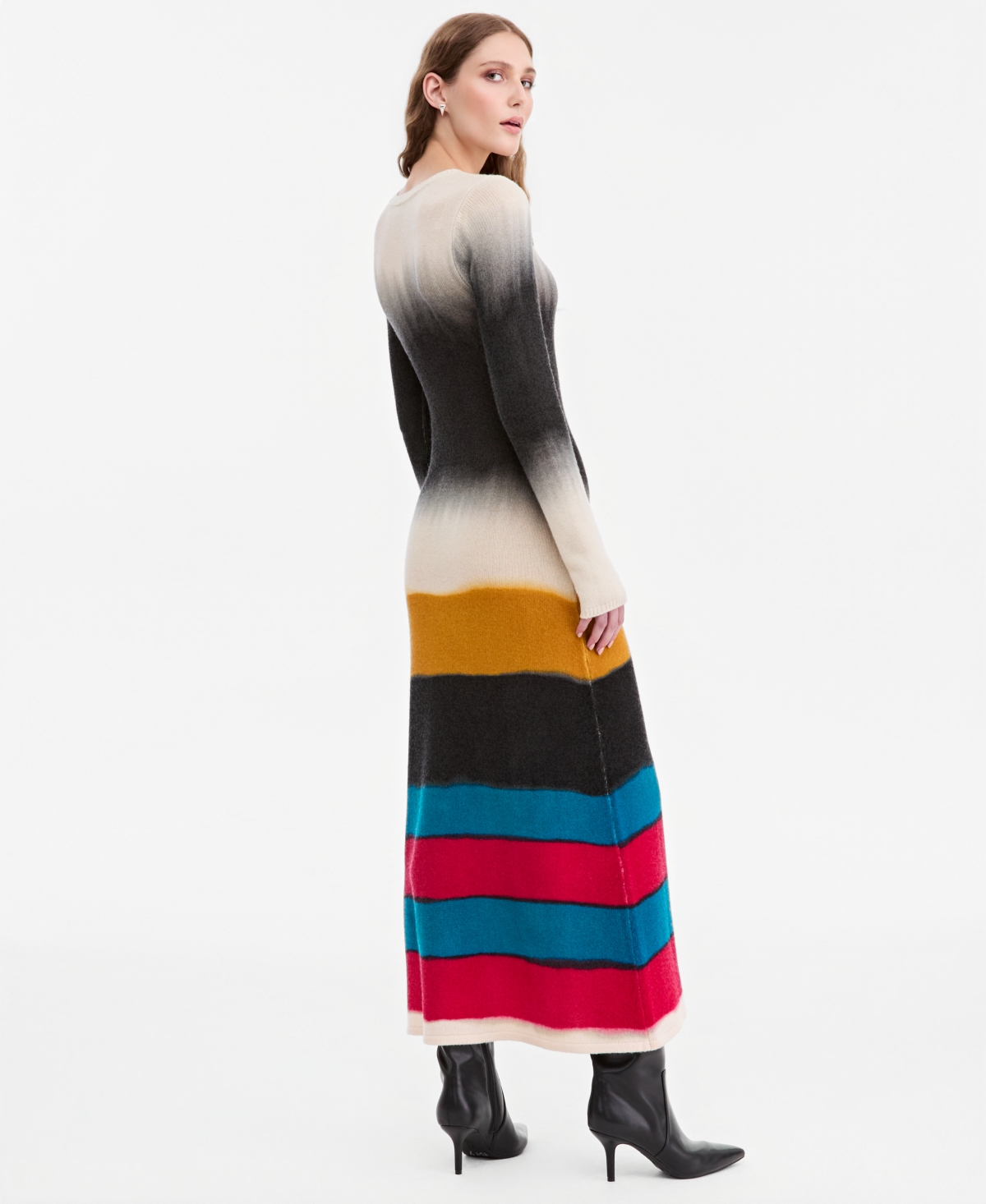Jonathan Cohen X Macy's Women's Midi Long-Sleeve Crewneck Wool-Blend Sweater Dress, Exclusive