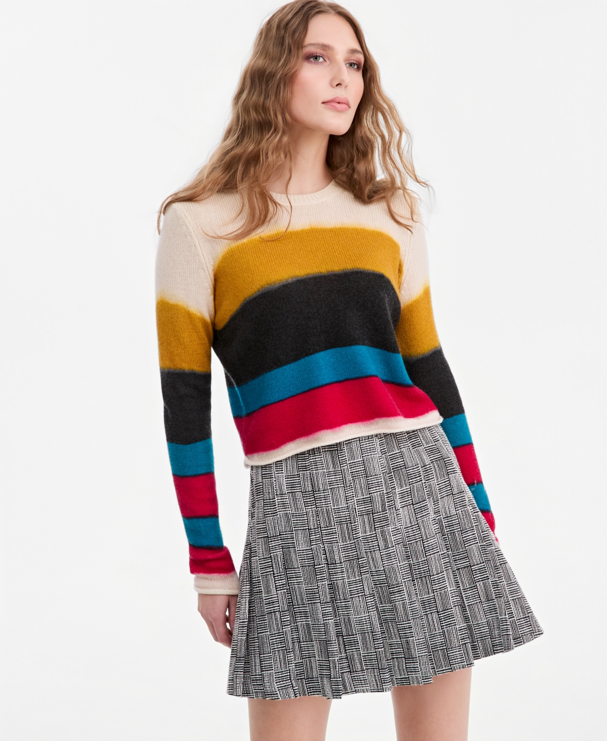 Jonathan Cohen X Macy's Women's Striped Crewneck Wool-Blend Sweater, Exclusive
