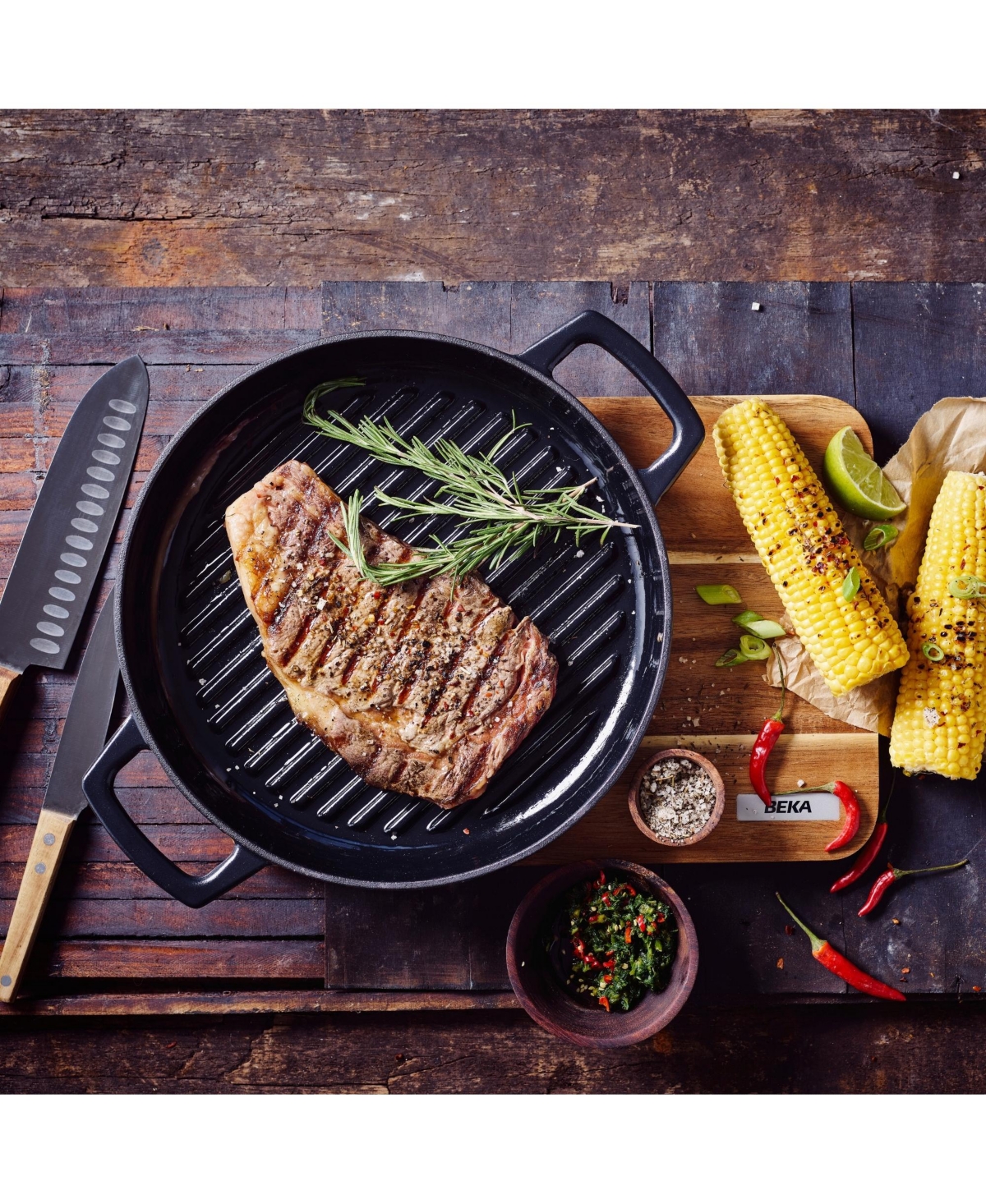 Alva Nori 11" Pre-Seasoned Cast Iron Grill Pan