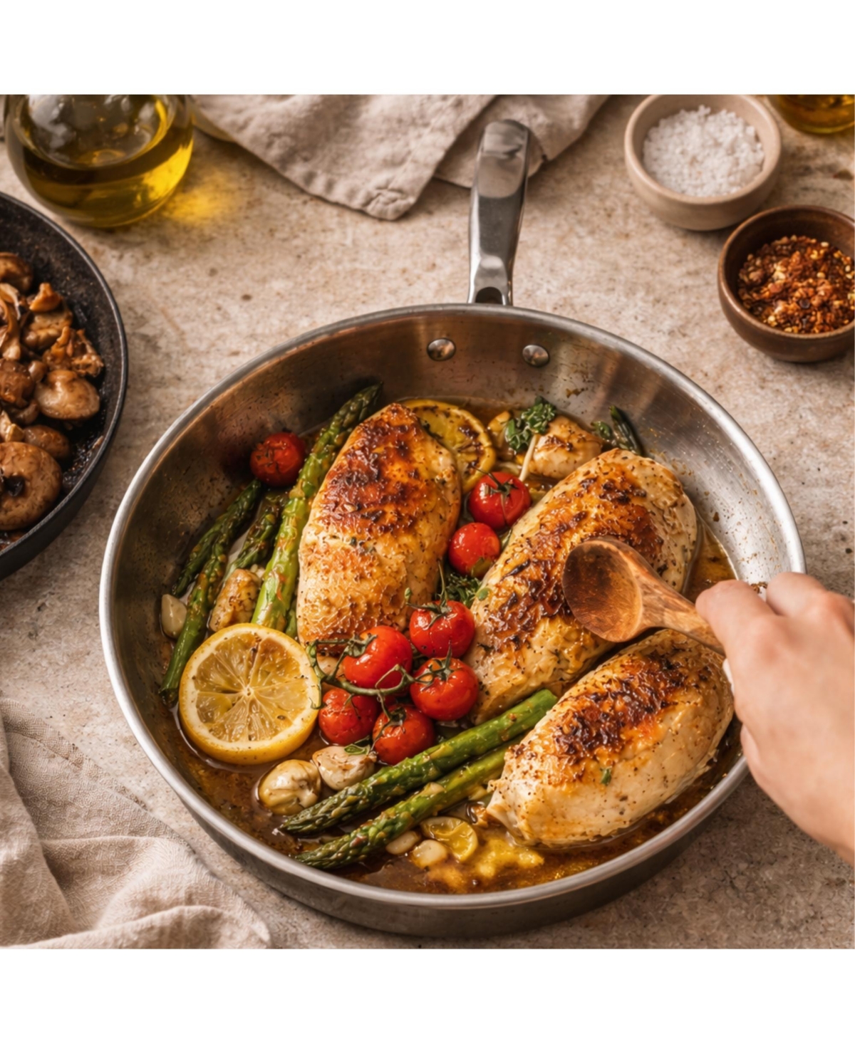 Alva Maestro 5-Ply Stainless Steel Frying Pan