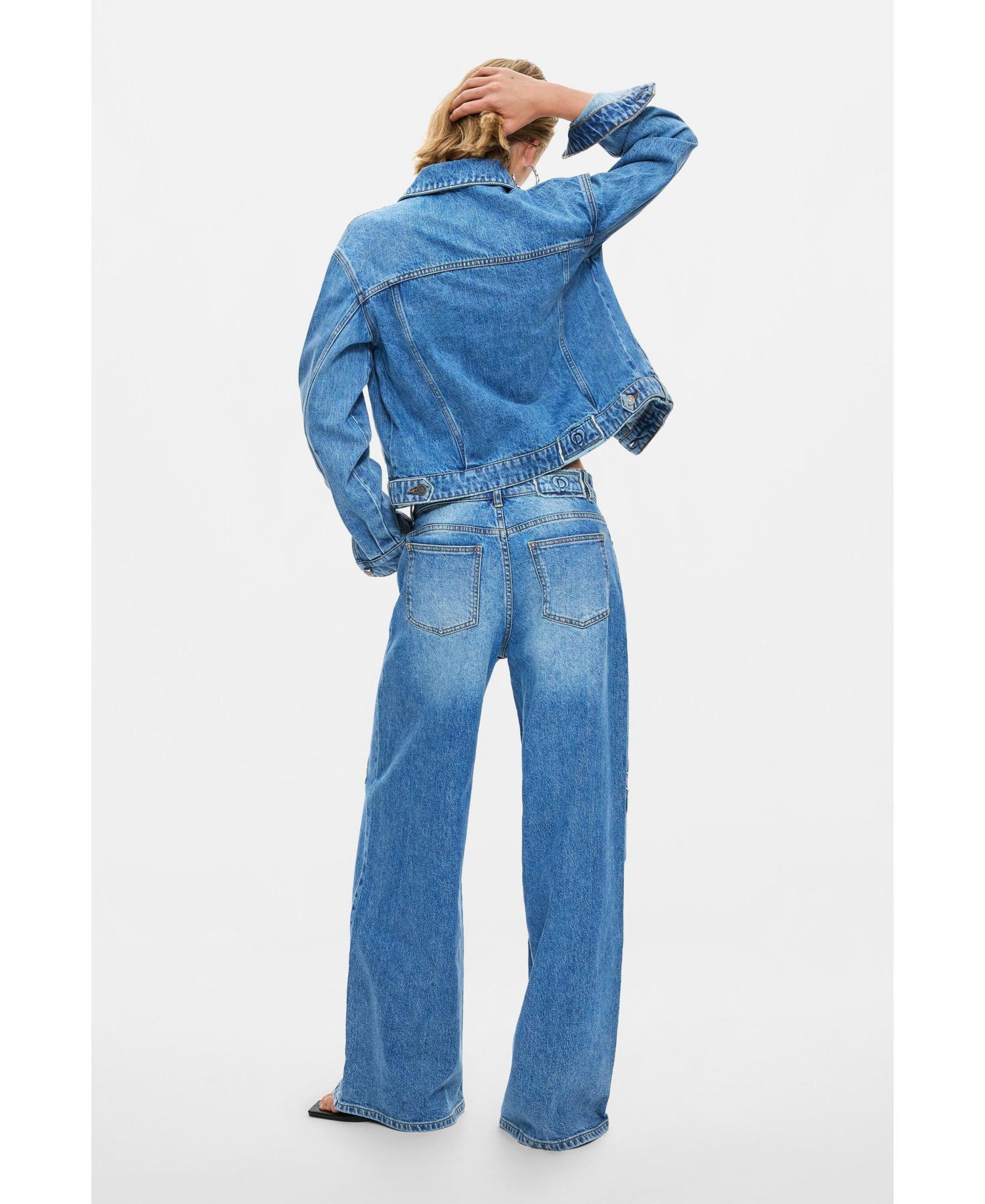 Women's Wide-leg jeans with butterflies