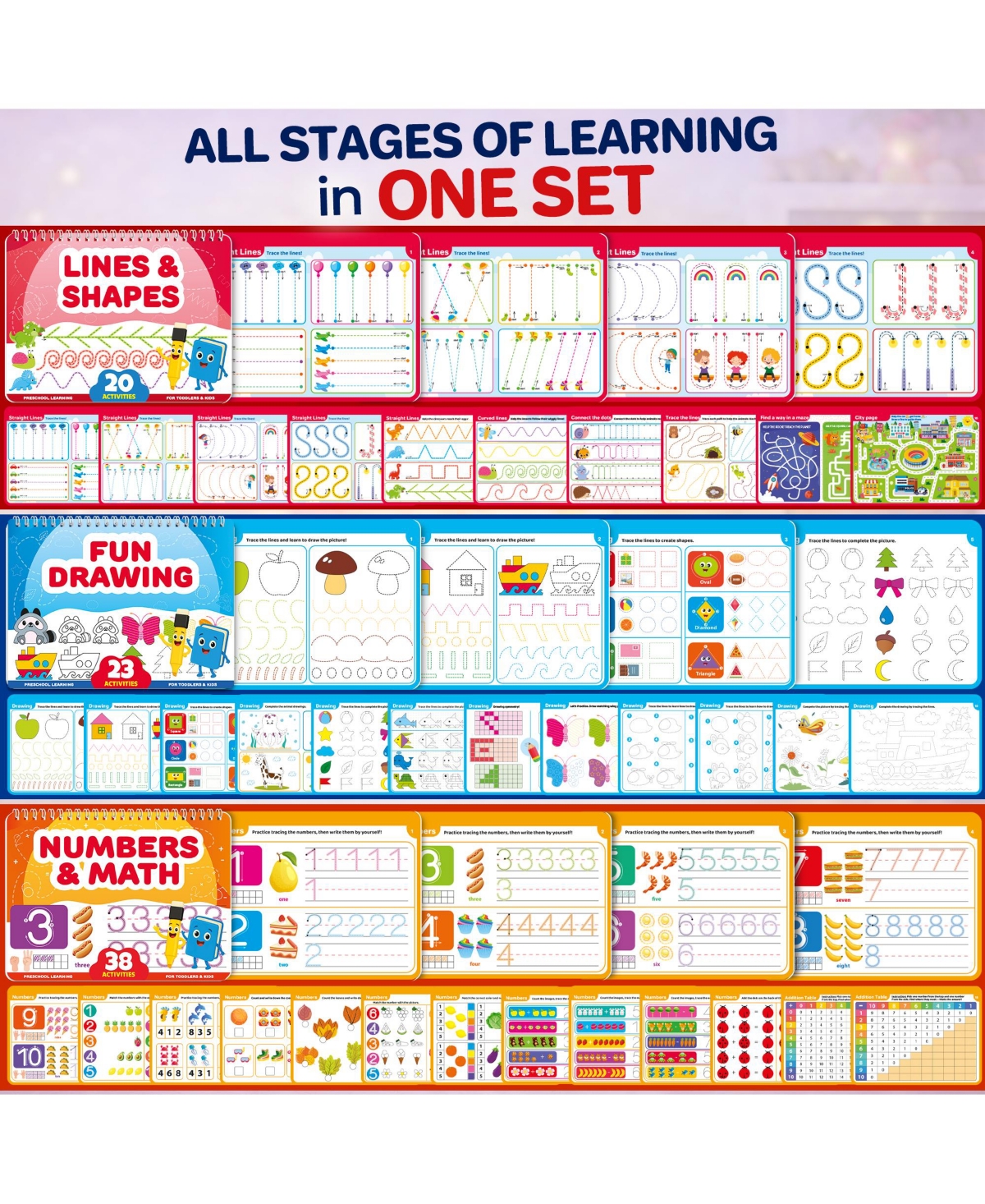 Quokka Tracing Books for Kids Ages 3-5 - Dry Erase Activity Books for Kids Ages 3-5 - Writing Practice Workbook with Markers