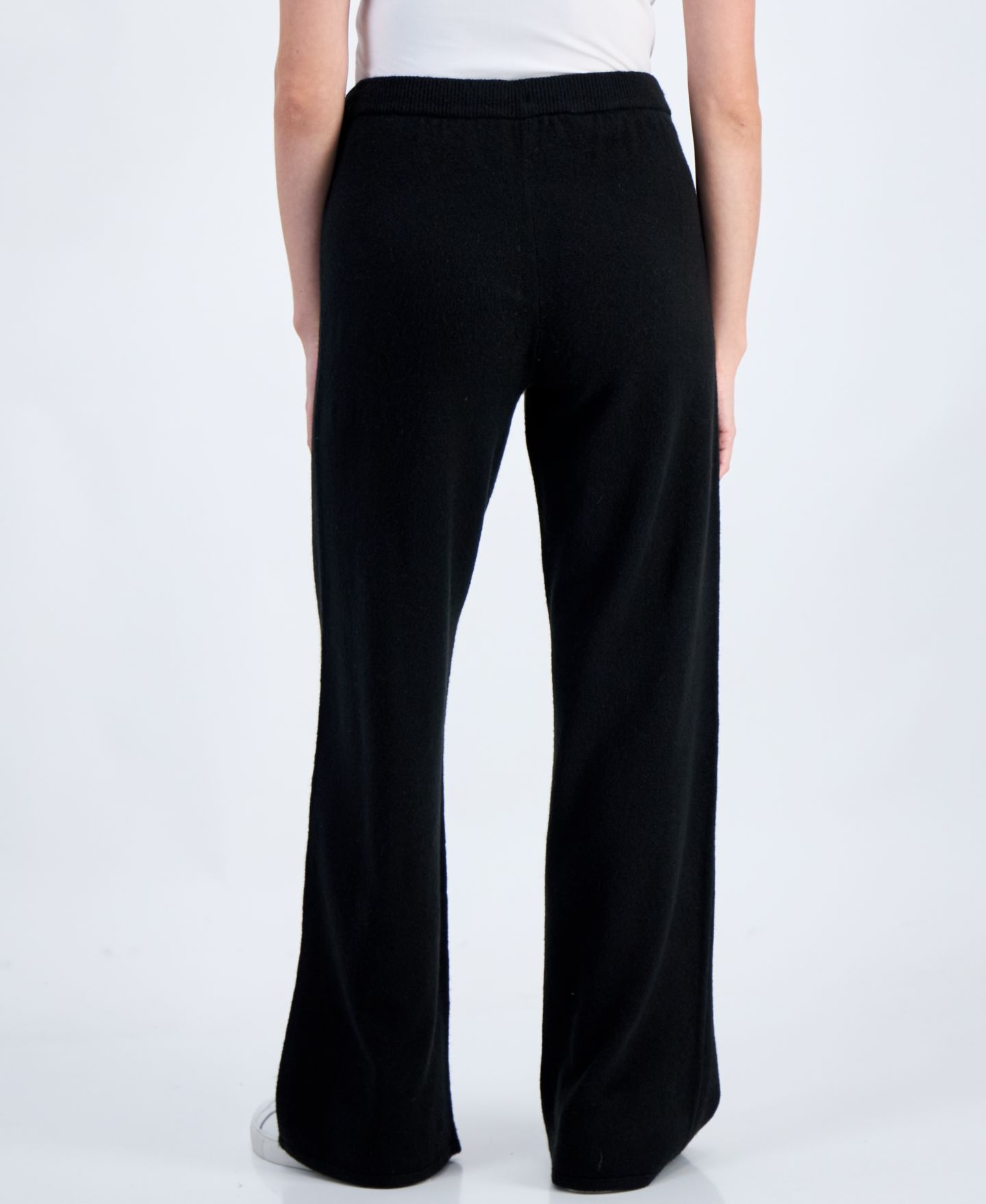 Женские брюки Style & Co Petite Luxsoft Wide-Leg Pull-On Pants, Macy's Exclusive, цвет: Глубокий чёрный — фото 3