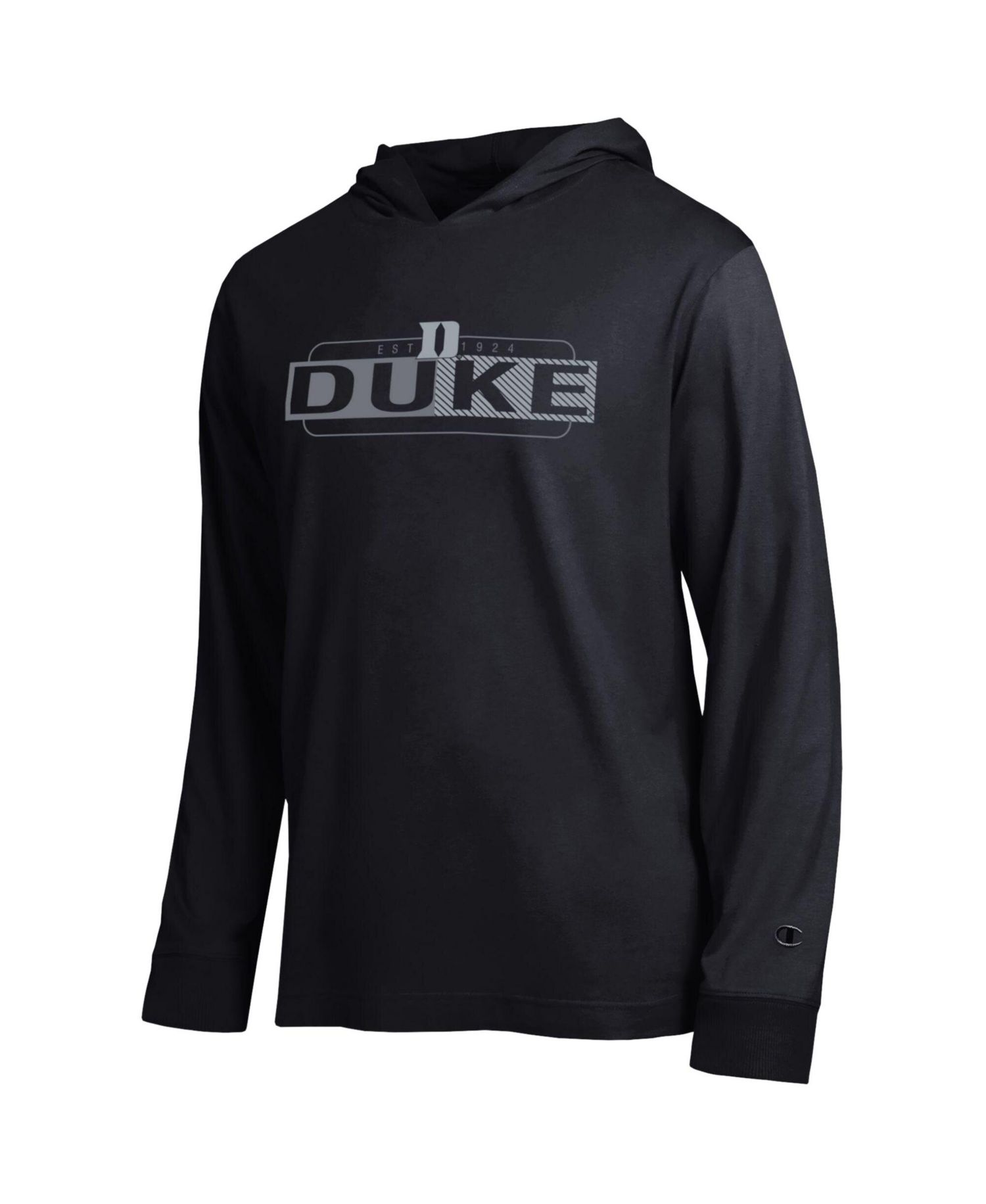 Men's Black Duke Blue Devils Gradient All-Star Long Sleeve Hooded T-Shirt