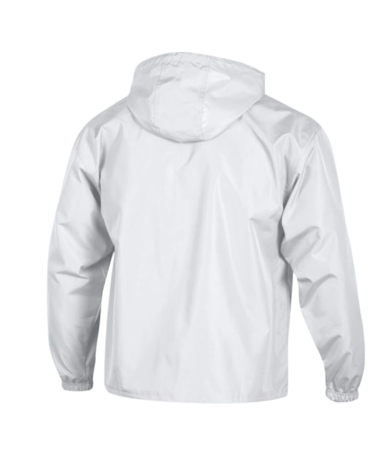 Men's White Duke Blue Devils Cloud Packable Half-Zip Hooded Jacket