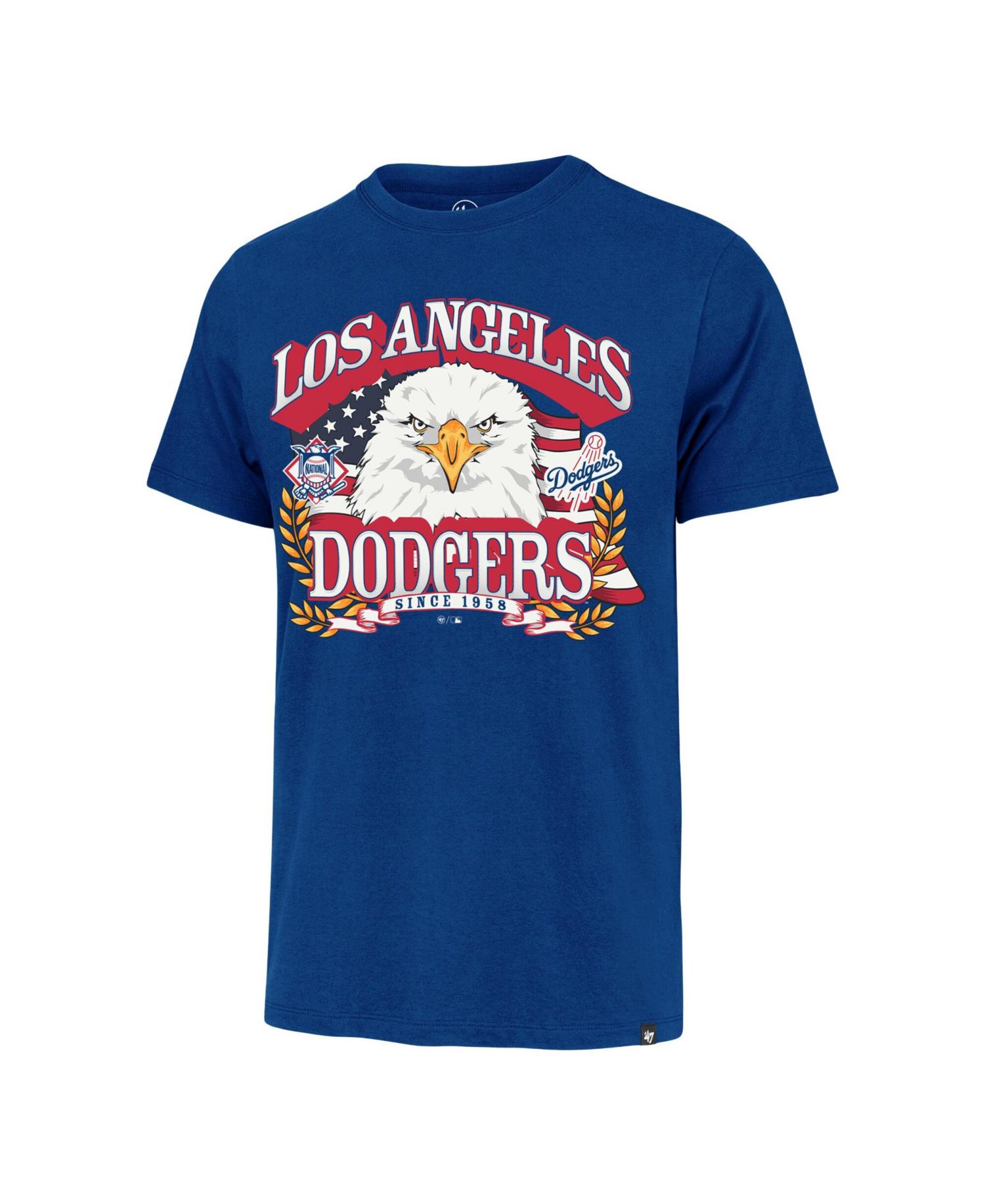 Men's Royal Los Angeles Dodgers Americana Eagle T-Shirt