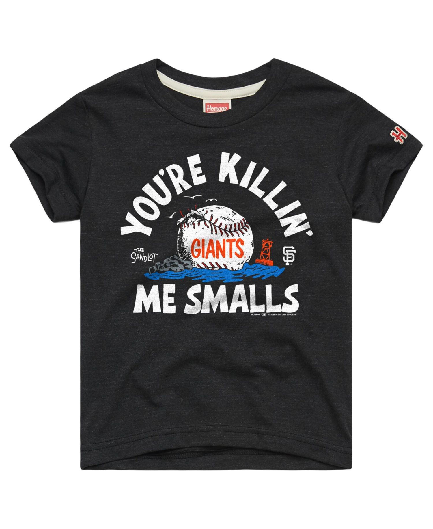 Big Boys and Girls Charcoal San Francisco Giants x The Sandlot Tri-Blend T-Shirt