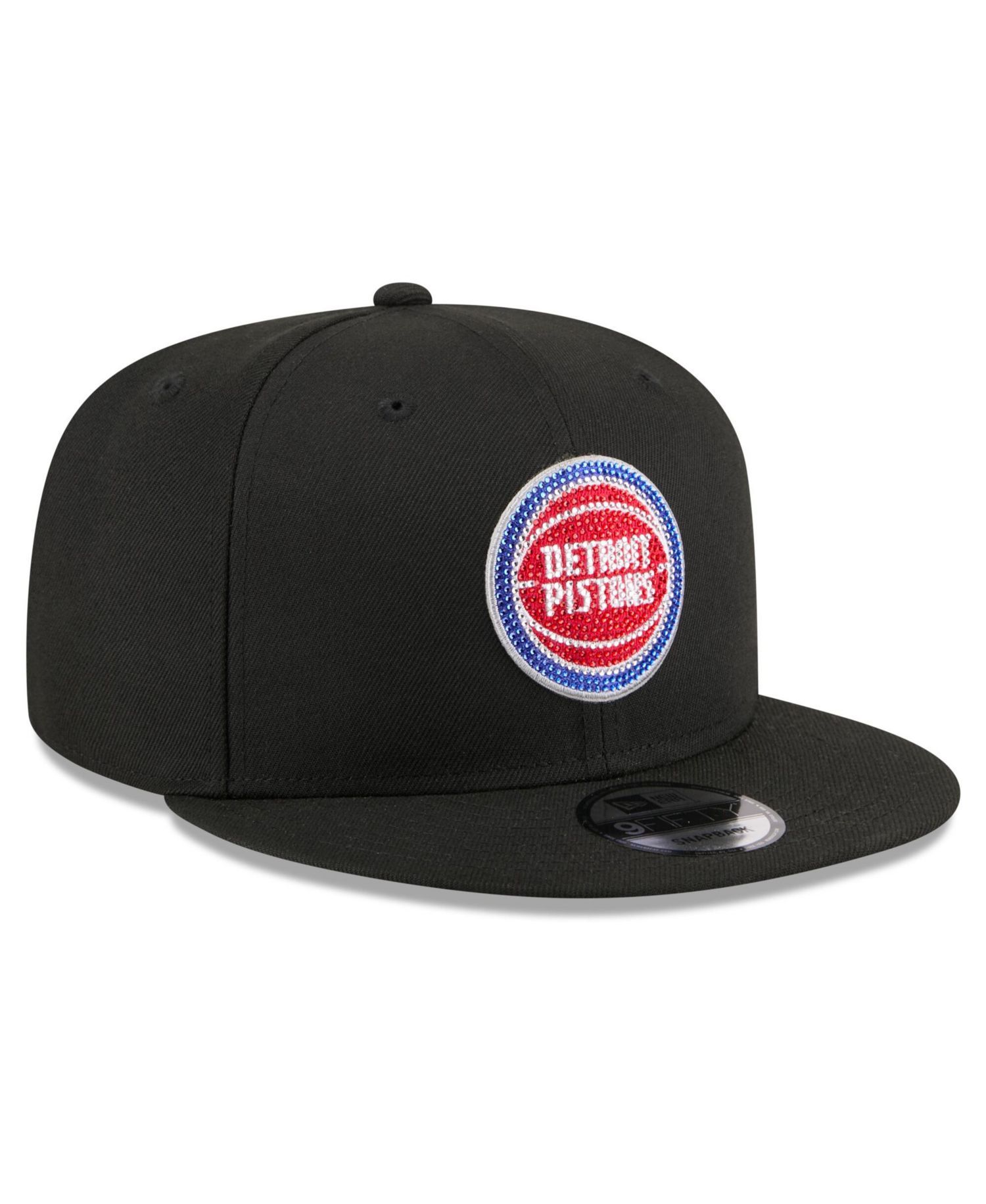 Men's Black Detroit Pistons 2026 NBA Draft Crystal 9FIFTY Snapback Hat