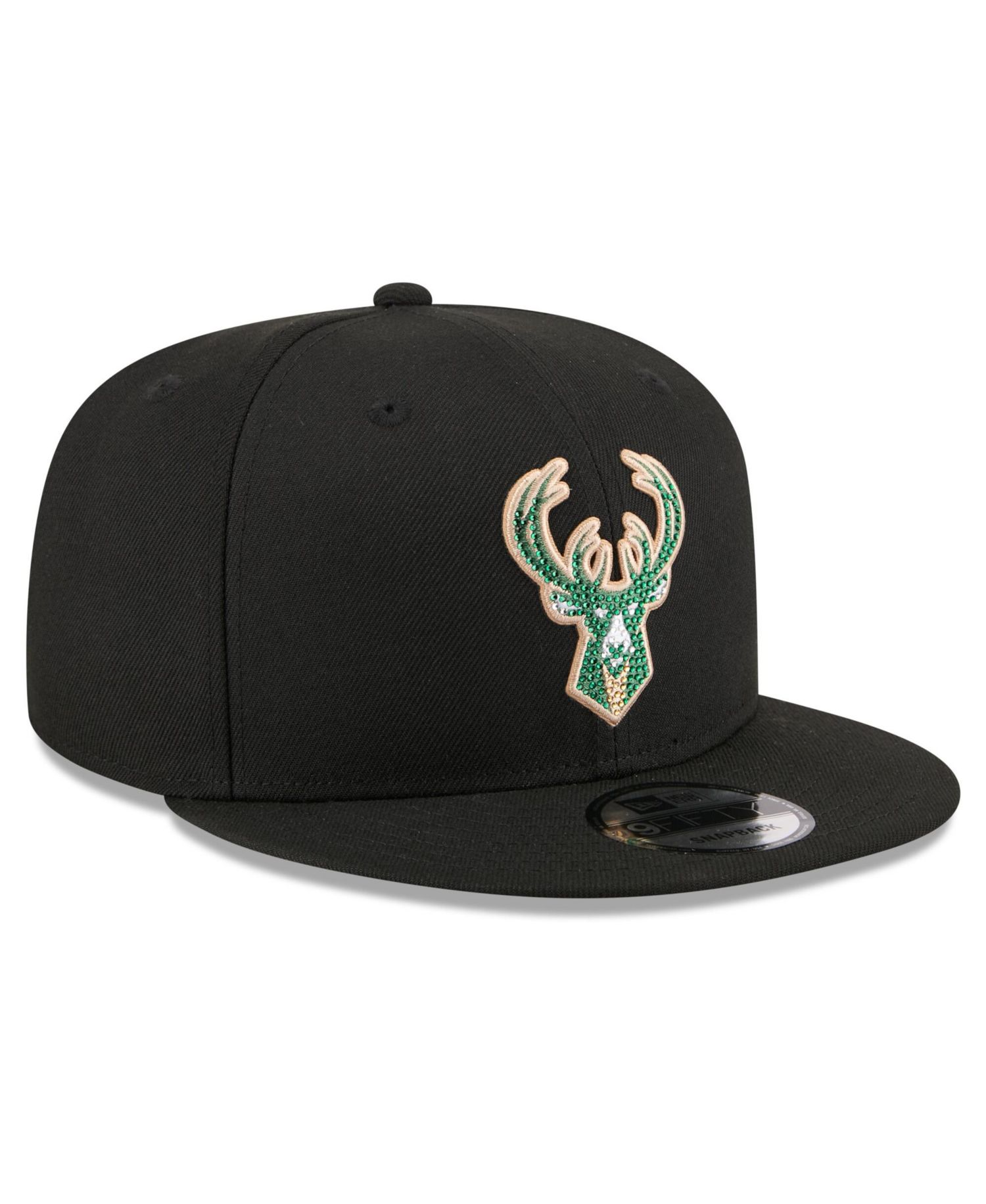 Men's Black Milwaukee Bucks 2026 NBA Draft Crystal 9FIFTY Snapback Hat