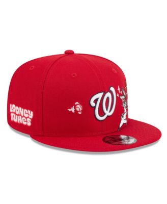 Men's Red Washington Nationals Looney Tunes Bugs Bunny 9FIFTY Snapback Hat