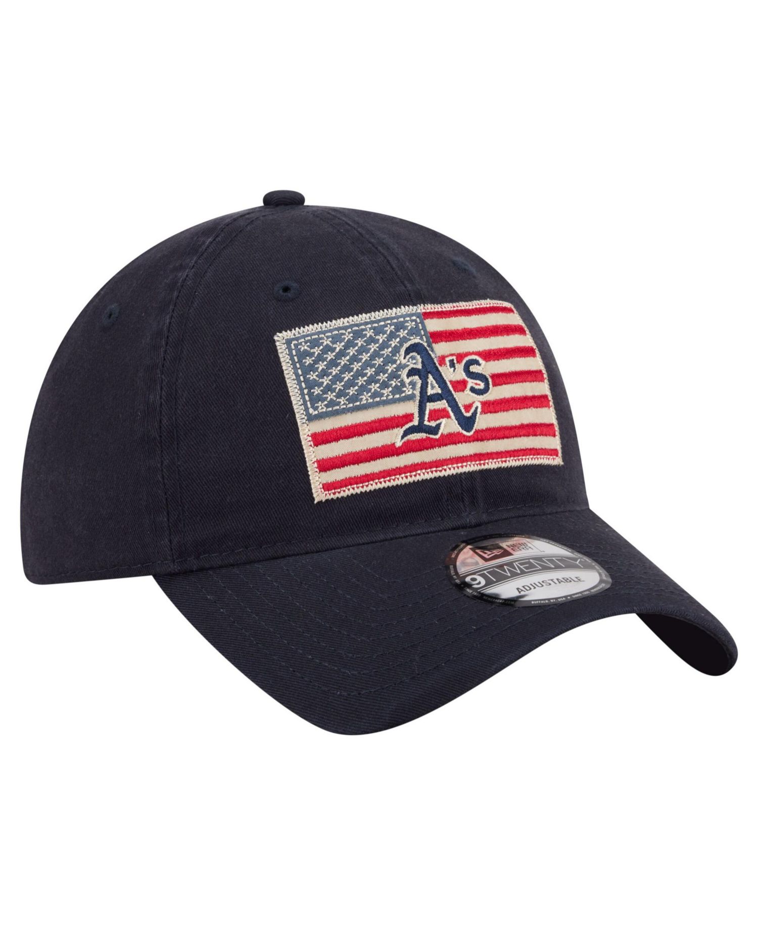 Men's Navy Athletics Americana Flag 9TWENTY Adjustable Hat