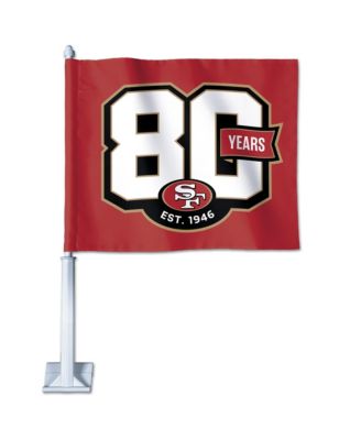 San Francisco 49ers 80th Anniversary Double-Sided Car Flag
