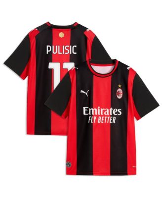 Big Boys and Girls Christian Pulisic Black/Red AC Milan 2026/27 Home Replica Jersey