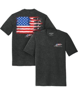Men's Heather Black American Flag T-Shirt