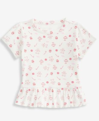 Baby Girls 3M-24M Mix & Match Short-Sleeve Treat-Print Peplum Top