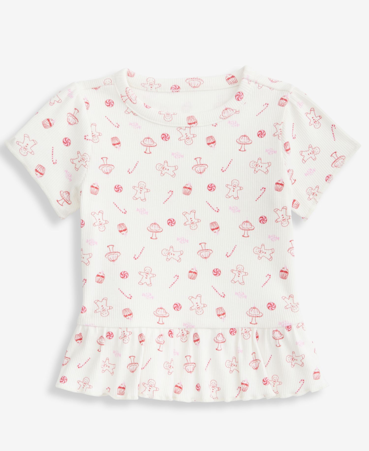 Baby Girls 3M-24M Mix & Match Short-Sleeve Treat-Print Peplum Top