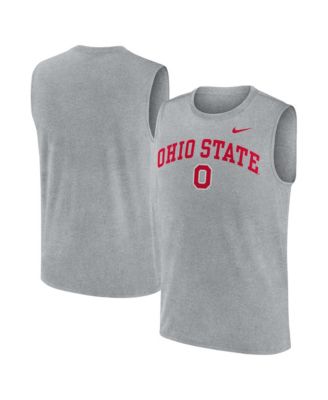 Men's Heather Gray Ohio State Buckeyes Primetime Legend Arch Dri-FIT Muscle Tank Top