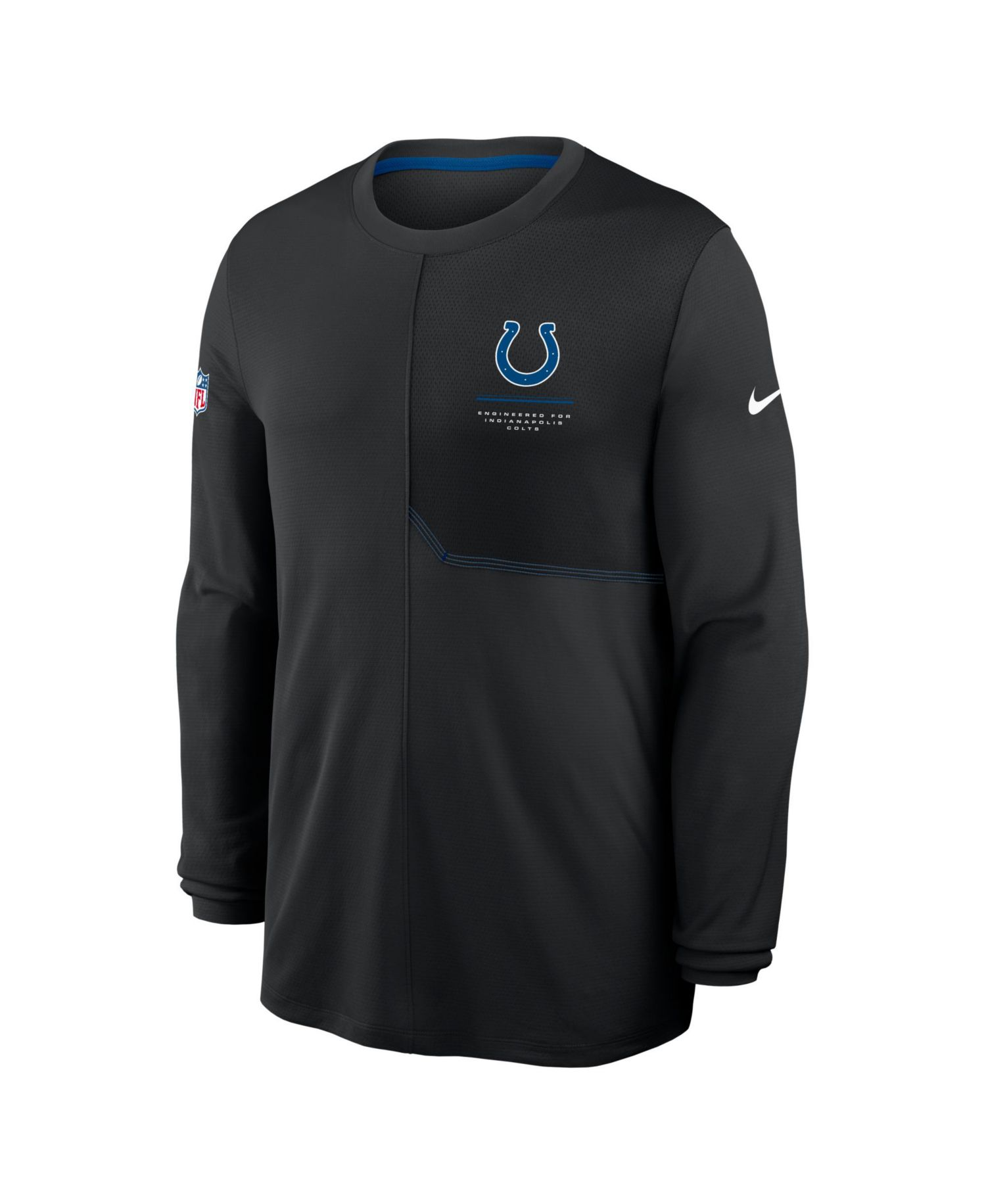 Men's Black Indianapolis Colts Sideline Coaches UV Dri-FIT Long Sleeve Shirt