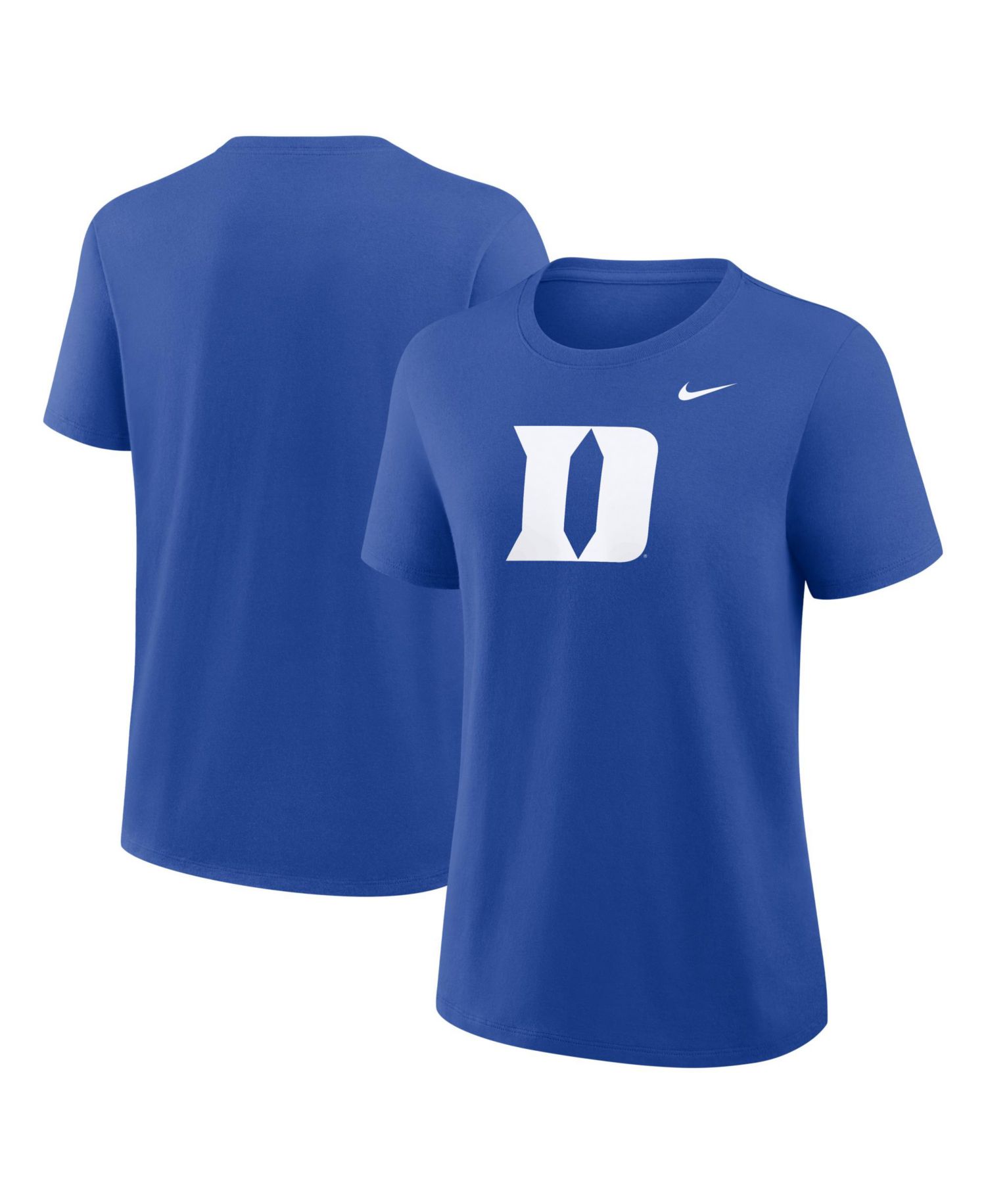 Women's Royal Duke Blue Devils Primary Logo T-Shirt