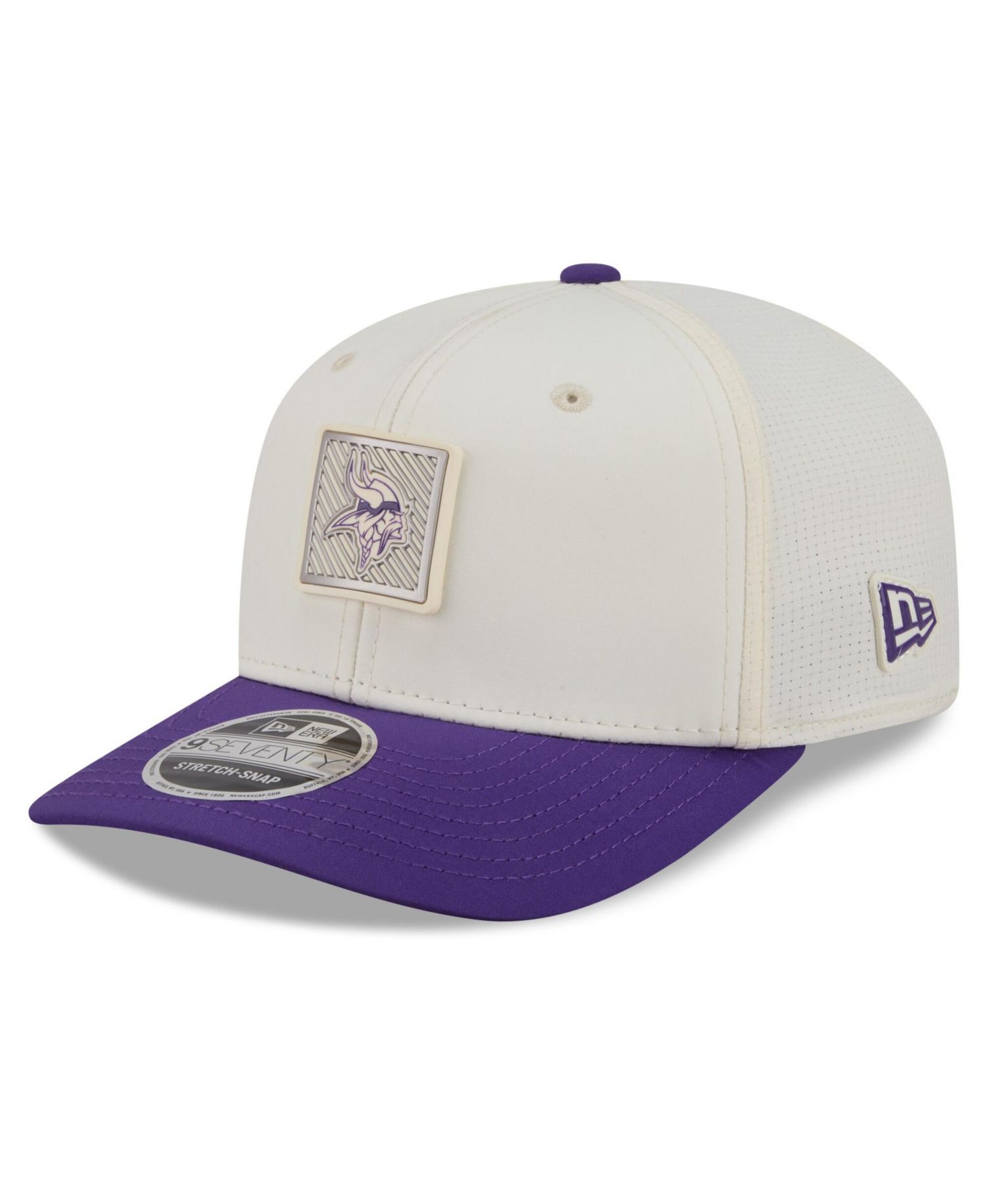 Men's Cream/Purple Minnesota Vikings 2026 NFL Training Camp 9SEVENTY Adjustable Hat
