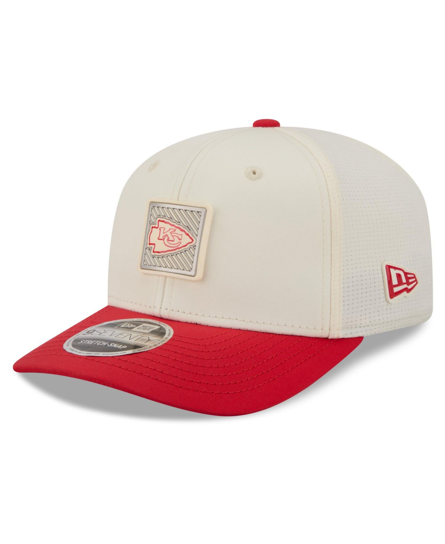 Men's Cream/Red Kansas City Chiefs 2026 NFL Training Camp 9SEVENTY Adjustable Hat