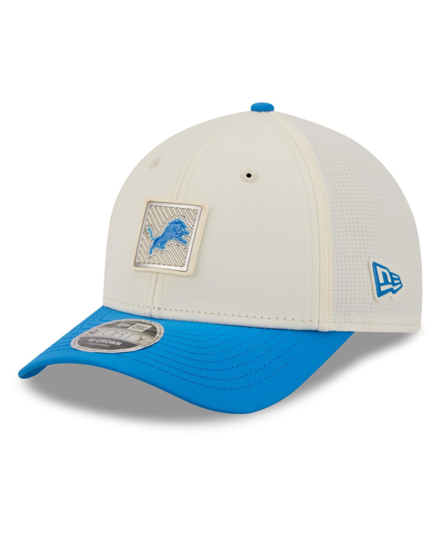 Men's Cream/Blue Detroit Lions 2026 NFL Training Camp 9FORTY Adjustable Hat