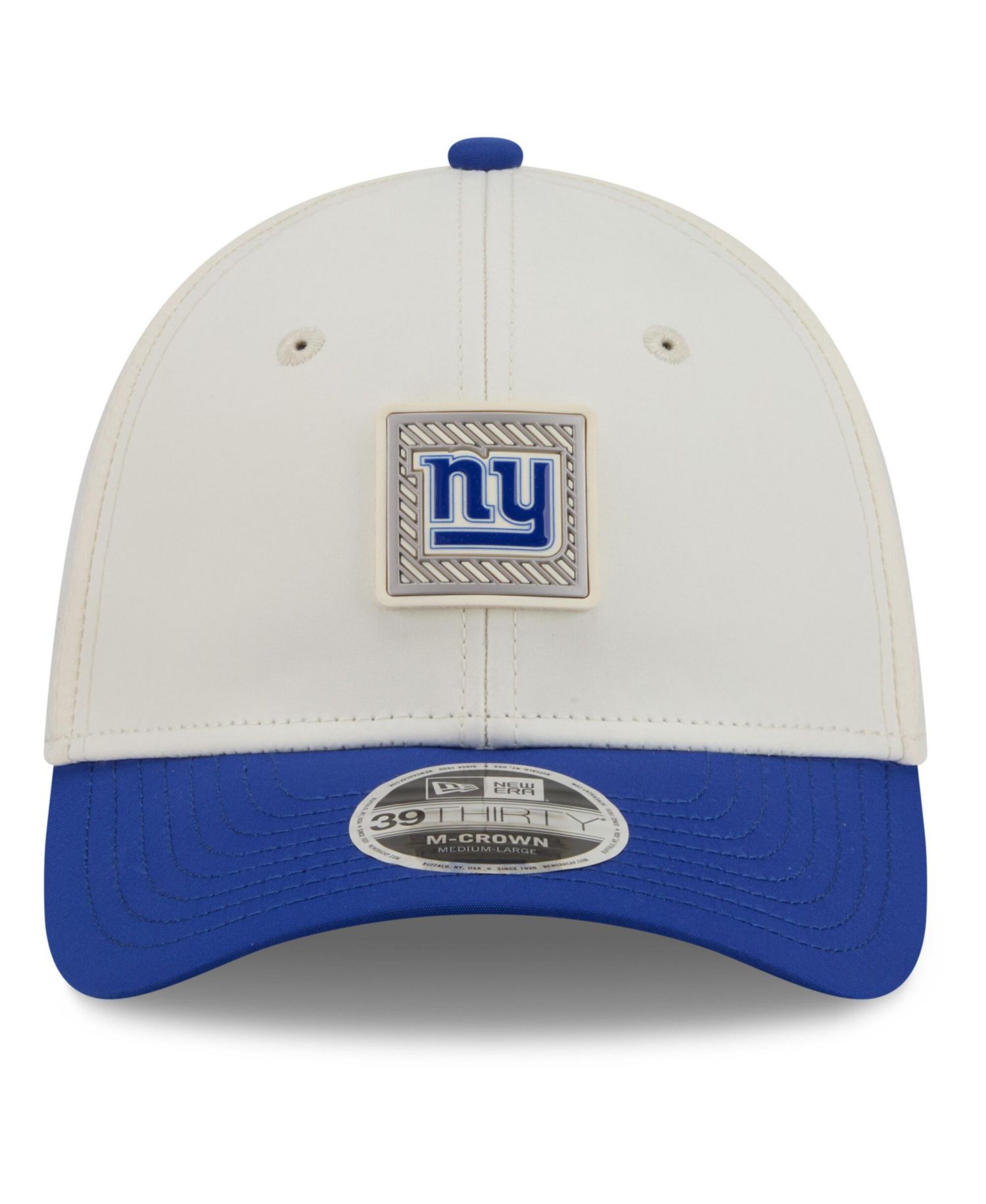 Men's Cream/Royal New York Giants 2026 NFL Training Camp 39THIRTY Flex Hat