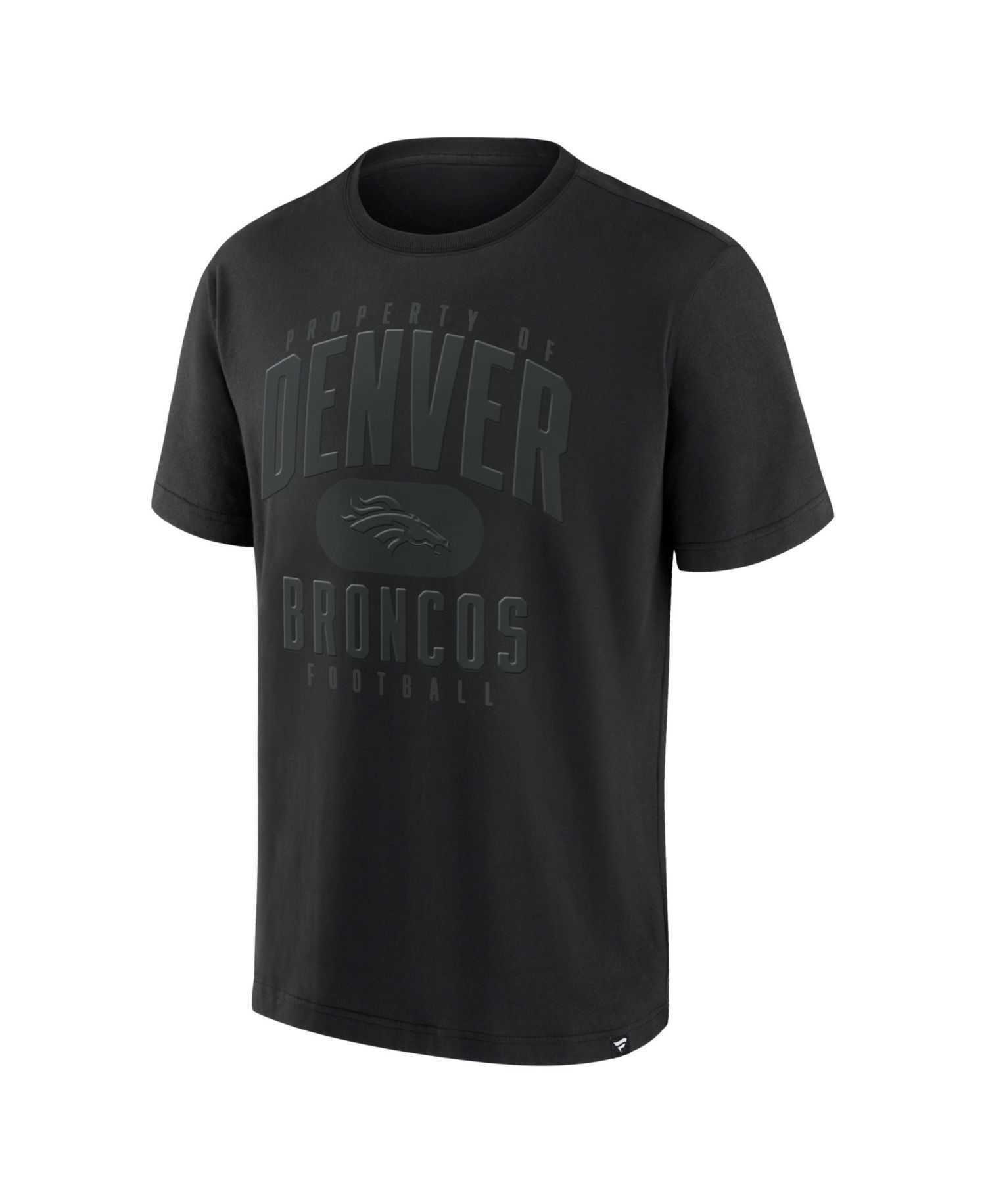 Men's Black Denver Broncos Black Out Heavyweight T-Shirt