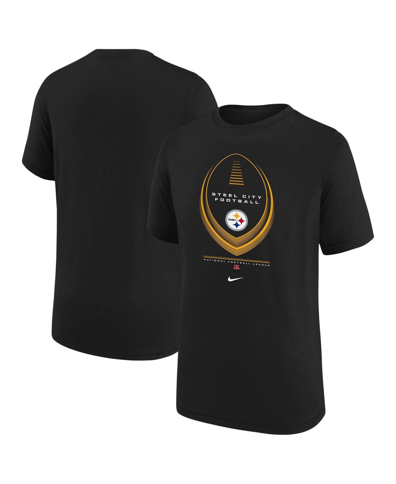 Big Boys and Girls Black Pittsburgh Steelers Icon Legend Dri-FIT T-Shirt