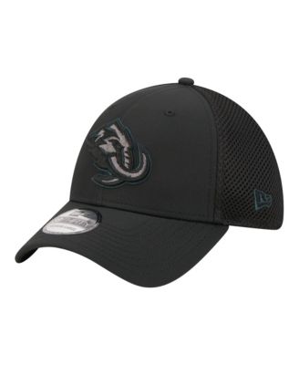 Men's Black Utah Mammoth Blackout 39THIRTY Flex Fit Hat