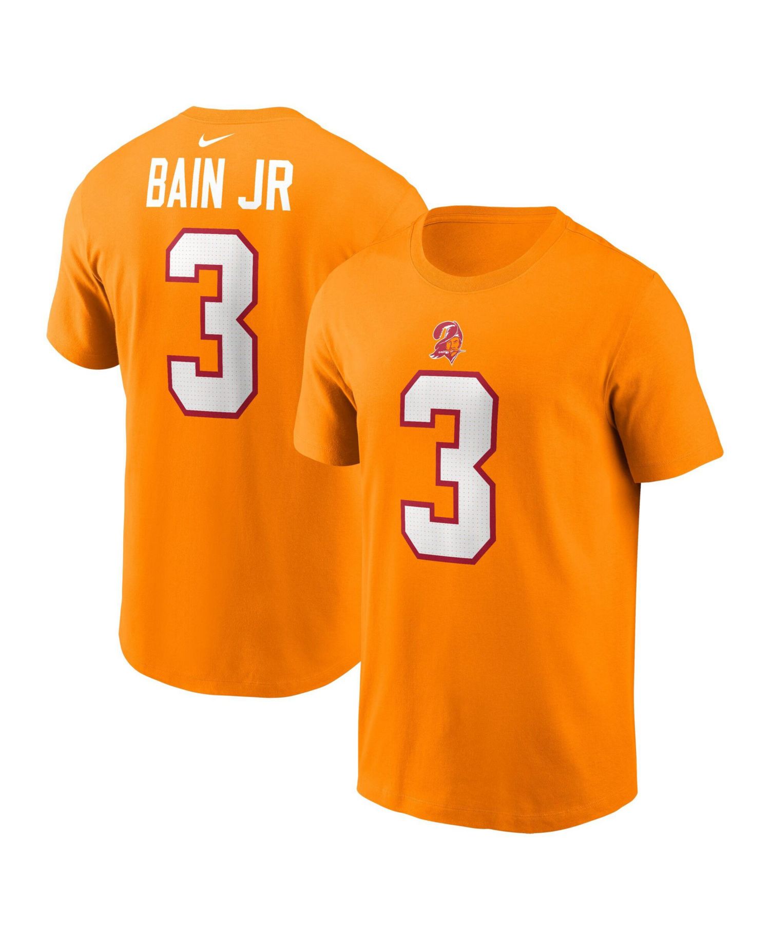 Men's Rueben Bain Jr. Creamsicle Tampa Bay Buccaneers 2026 NFL Draft Name & Number T-Shirt