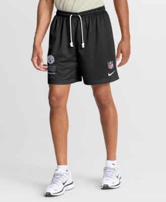 Men's Black/Platinum Pittsburgh Steelers Sideline Standard Issue Dri-FIT Reversible Shorts